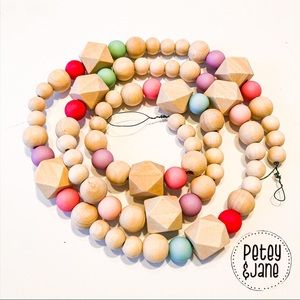 Handmade Farmhouse Boho Beaded Garland Mantle Swag